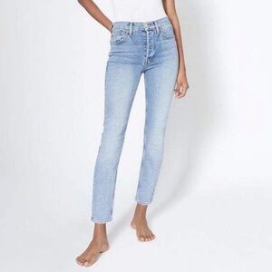 RE/DONE 90s Comfort Stretch High Rise Ankle Crop Jean Mid 90s Size 28